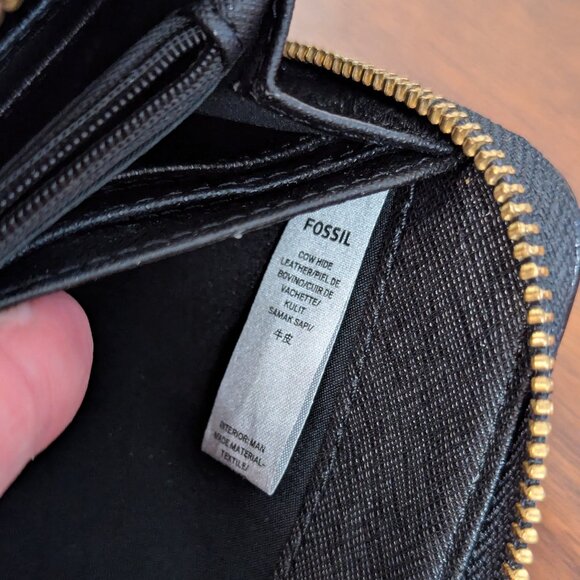 Fossil Black Leather Wallet - Picture 12 of 14